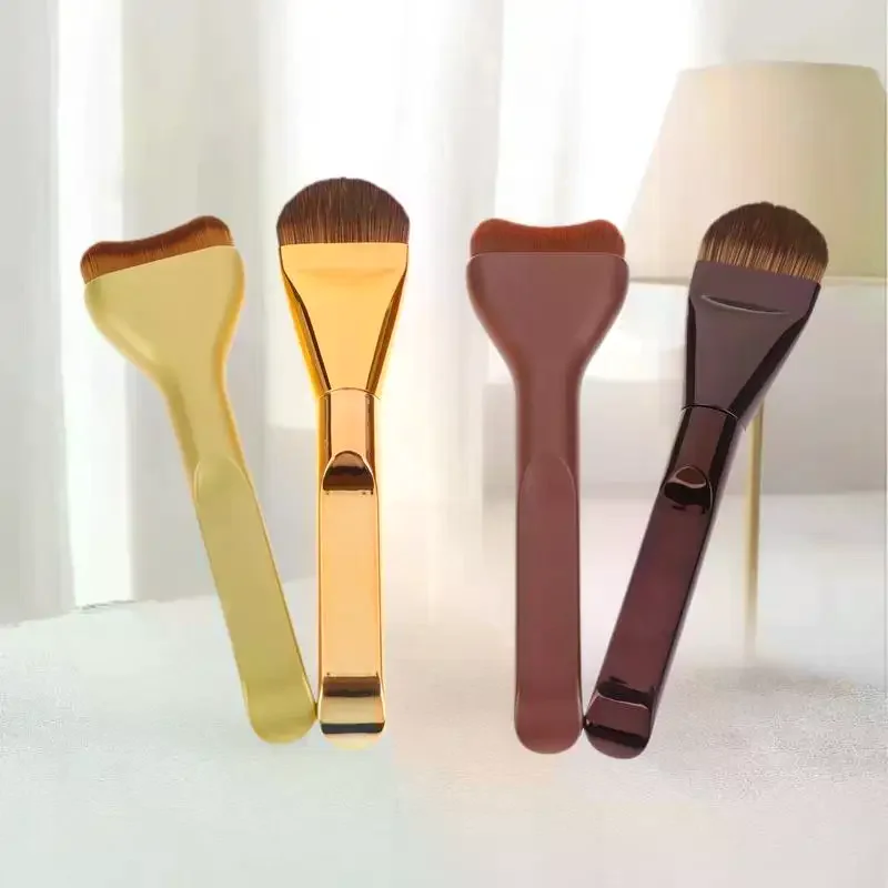 Juego de brochas de maquillaje para base, cepillo ultrafino para máscara superior para crema líquida, cosméticos, herramienta de belleza, regalo Premium, 1/2 Uds.