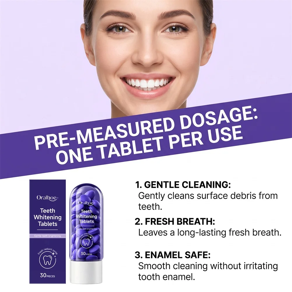 Solid-Toothpaste Tablets,Purple Toothpaste Tablets For Whitening,Portable Gentle,For Camping, Hiking Outdoor And Daily Use