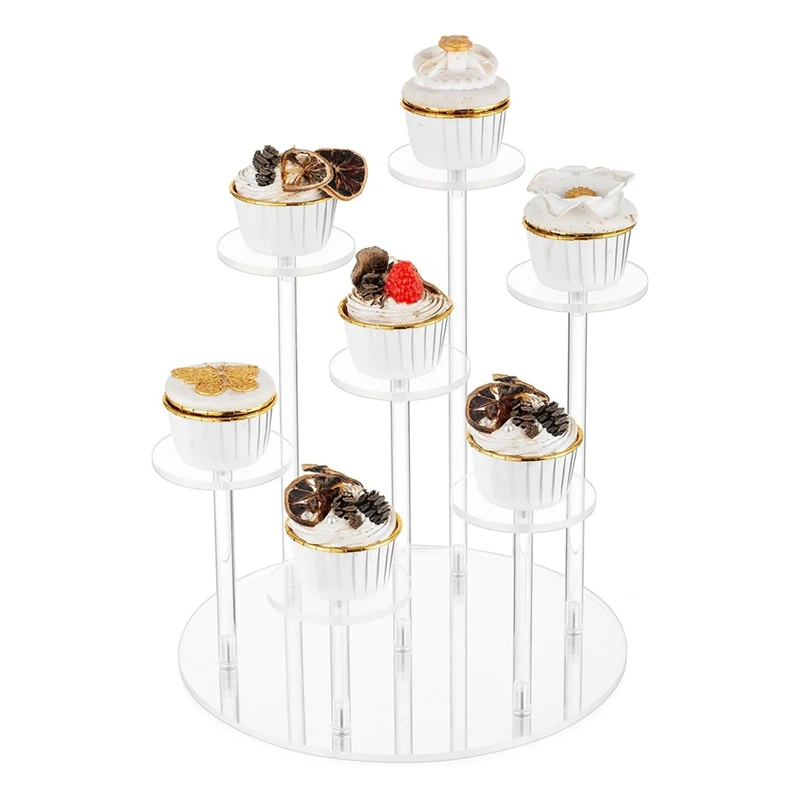 Acrylic Dessert Display Stand Jewelry Cake Perfume Storage Rack Birthday Cupcake Display Rack Toy Organizer