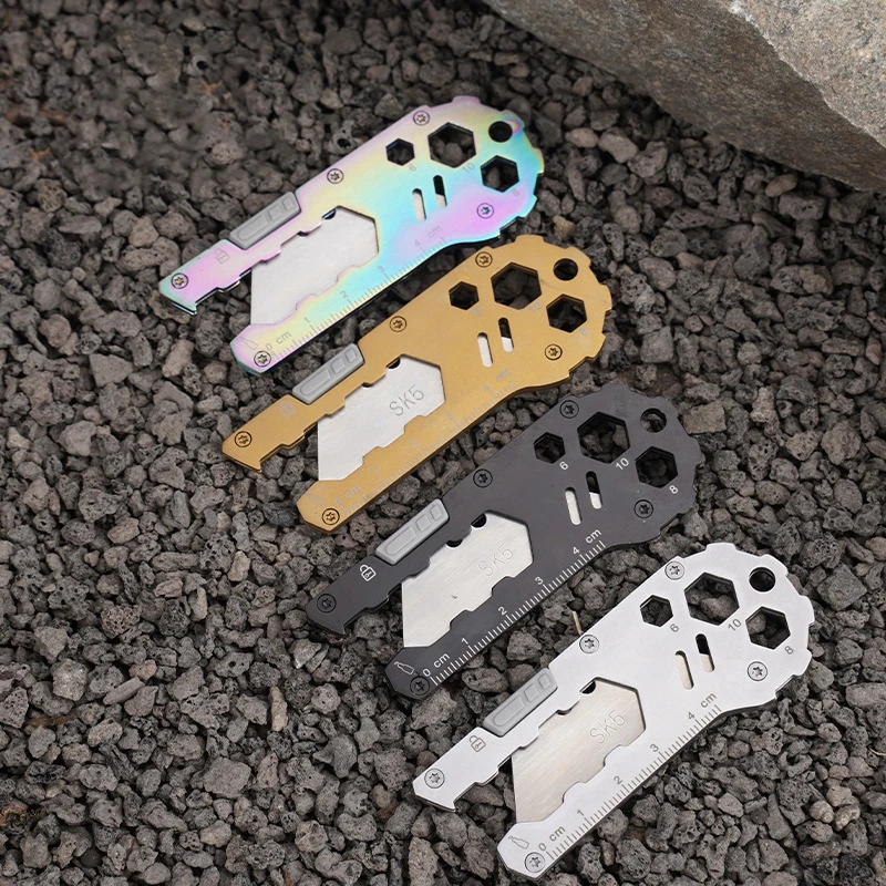 Multifunctional EDC art knife combination carving, portable box opening, paper cutting, letter opening, outdoor home bottle open