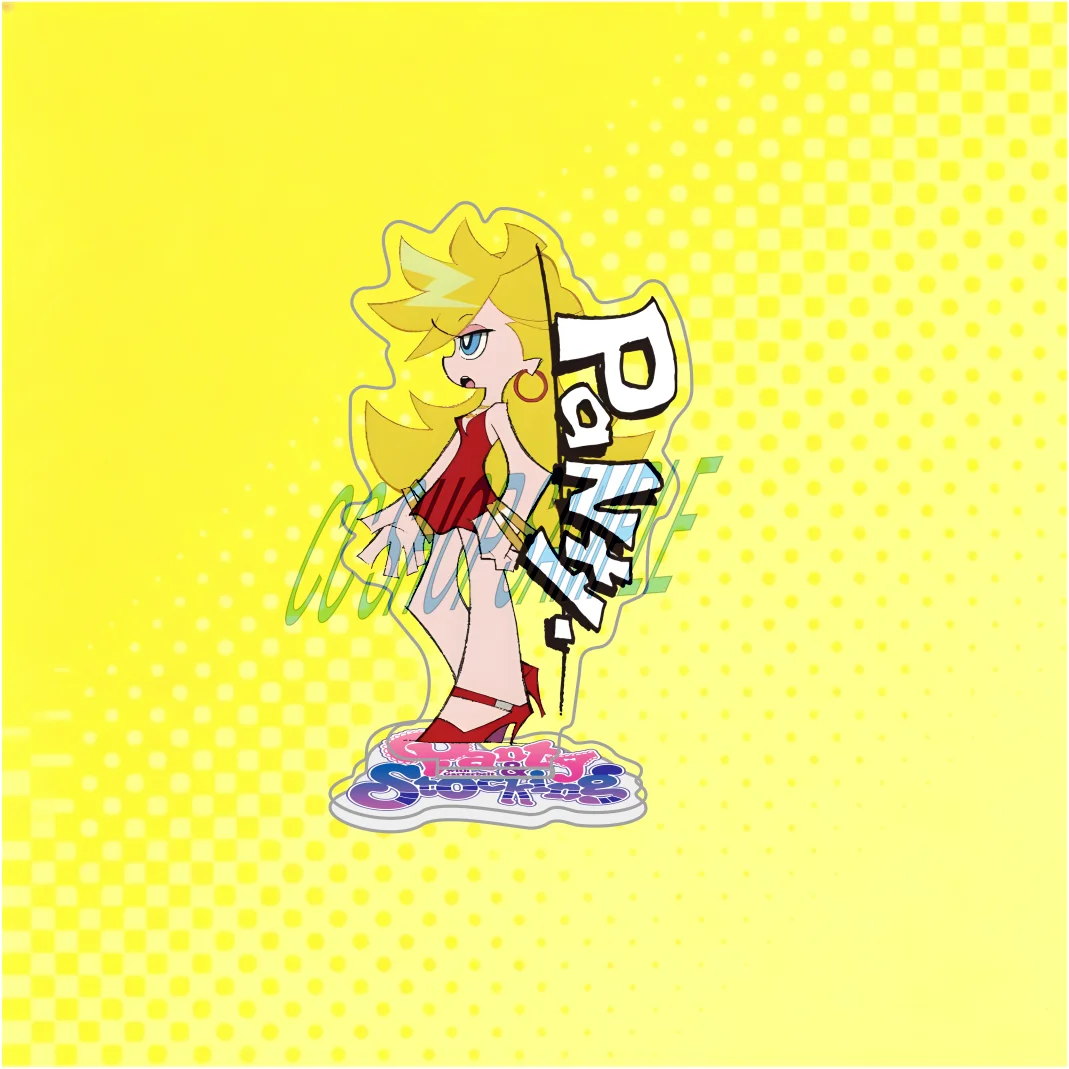 Anime Panty & Stocking with Garterbelt Panty/Stocking/Briefers/Garterbelt Figure Acrylic Stand Keychain Tabletop Decoration Cos