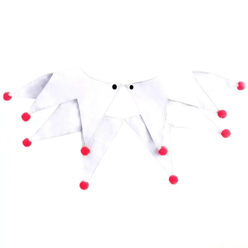 31BF Pointed Clown Costume Collar for Adults and Kids, Front Neck Accessory for Theme Looks and Photo Booths