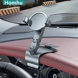 Homhu Universal 360 Rotating Cell Phone GPS Car Dashboard Mount Phone Holder Stand Hud Clip-On Cradle Phone Bracket Car Holder