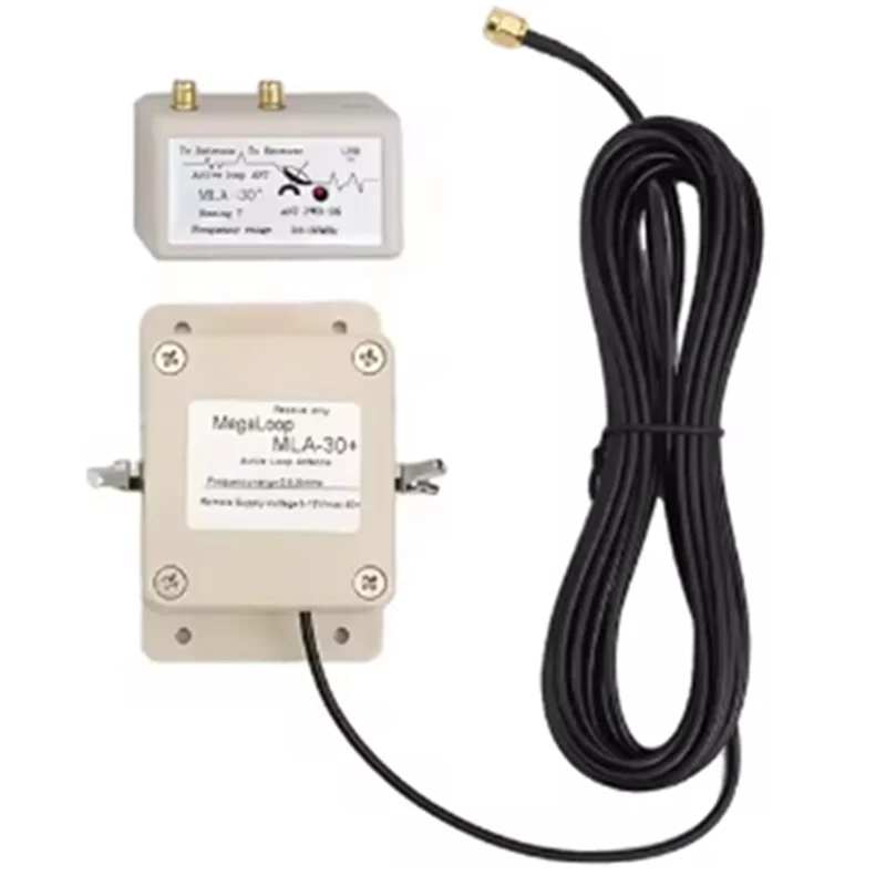 B92B-MLA-30+ Loop Antenna Shortwave Radio USB Powered Rooftops Balconies 0.5Mhz-30Mhz Directional Magnetic Rainproof Shell