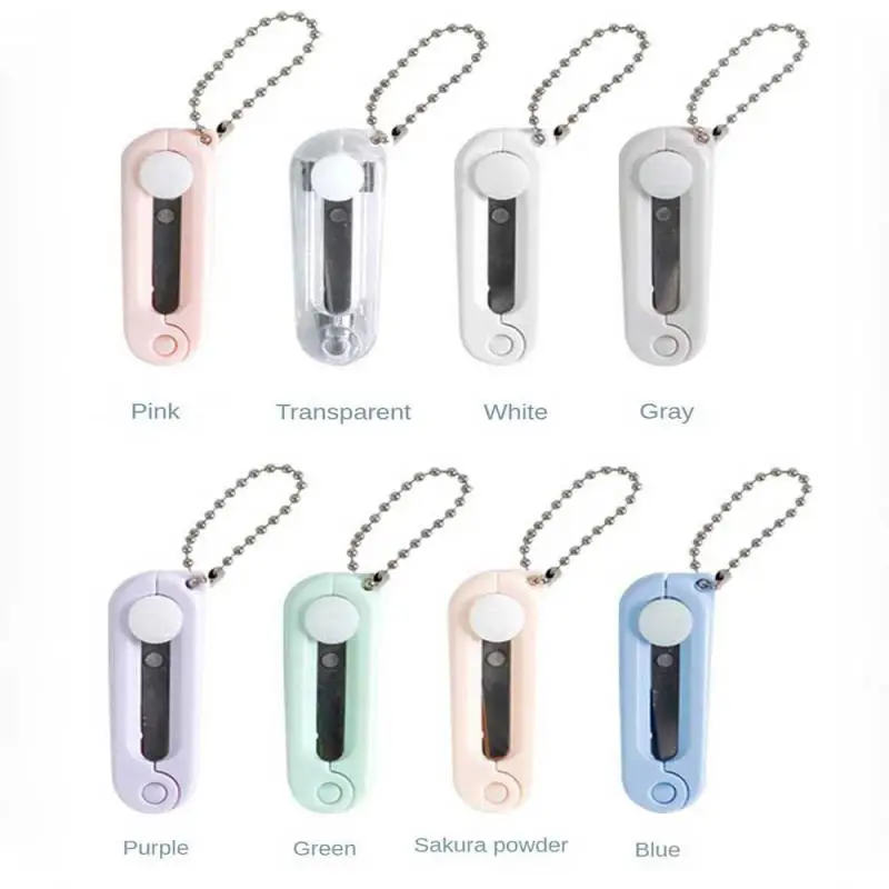 น่ารัก Mini แบบพกพากรรไกรพับเครื่องตัดกระดาษเครื่องเขียนนักเรียนกรรไกรอุปกรณ์สํานักงานโรงเรียนพวงกุญแจมัลติฟังก์ชั่น