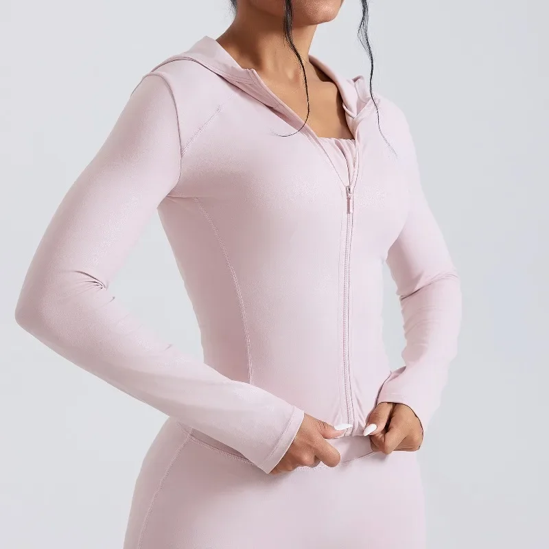 

Women's Faux Leather Nude Yoga Top Windproof Slimming Tight Zipper Sports Jacket Outdoor Running Casual Fitness Top