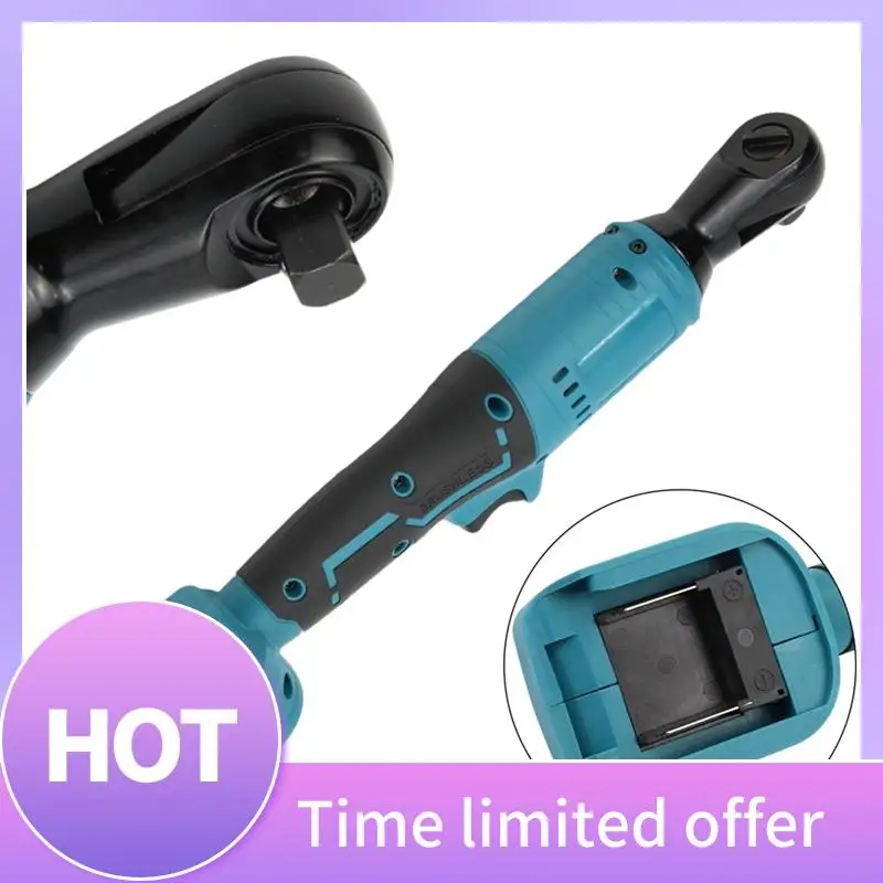 

B69C 130Nm Electric Ratchet Wrench 1/2Inch Right Angle Ratchet For 18V Battery Hand Tools Wrench 800R/Min