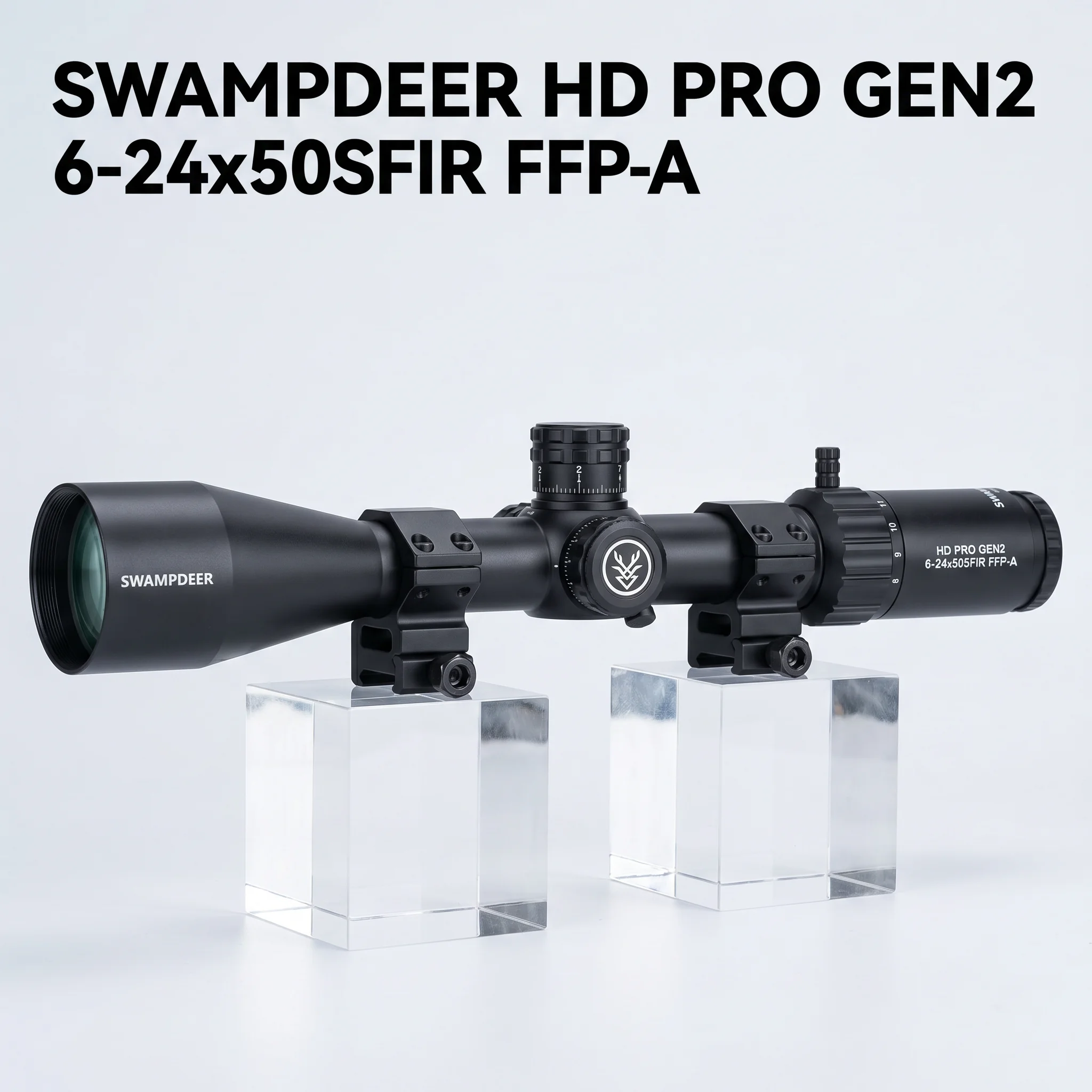 SWAMPDEER HD PRO GEN2 6-24X Riflescope With Illuminated High Definition Telescopic Sight Rifle Scope For Tactical Shooting