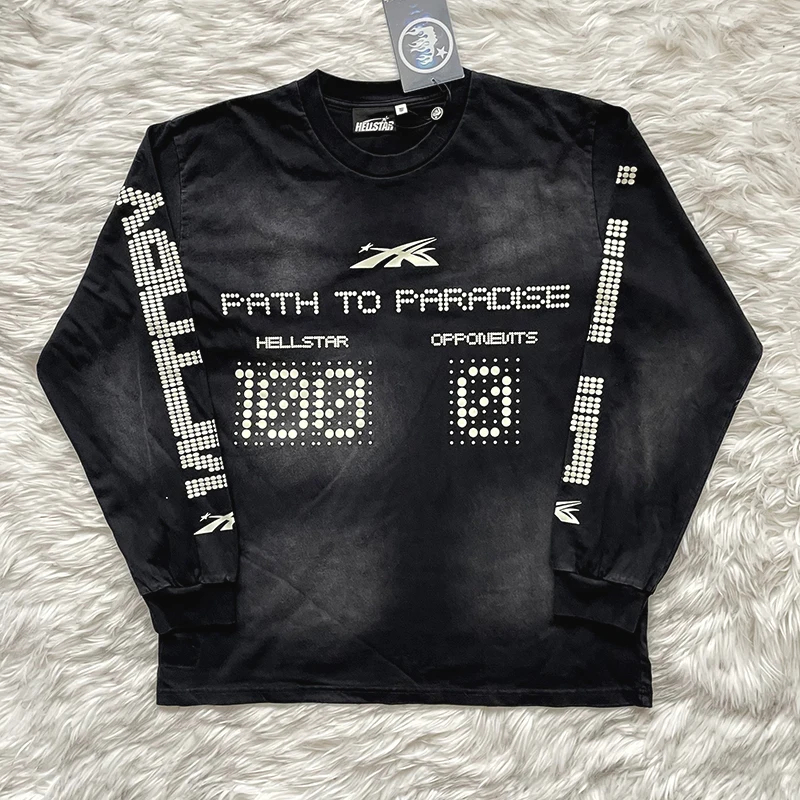 Scoreboard Long Sleeve Casual T-Shirt Unisex round Neck Standard Fit Youthful Style Spring Collection Hellstar Studios Brand view 3