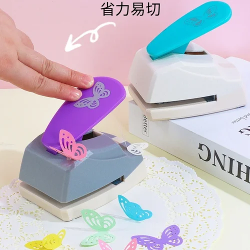 Imagen 2 del producto Punzón de mariposa para recortes de papel DIY, nuevo tipo, manual para álbum de recortes, máquina de estampado de placa con forma 3D para niños
