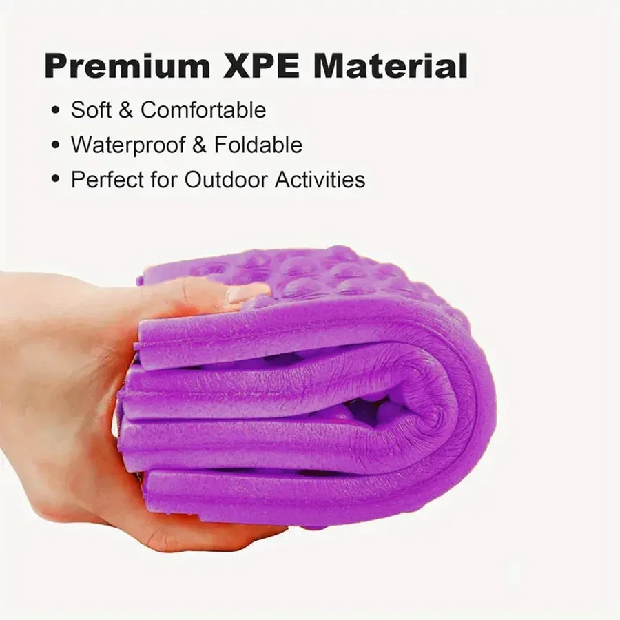 2 قطعة وسادة صيد محمولة للسفر في الهواء الطلق مقاومة للماء بالكامل، خفيفة الوزن للغاية، حصيرة قابلة للطي للاستخدام في الهواء الطلق والمشي لمسافات طويلة