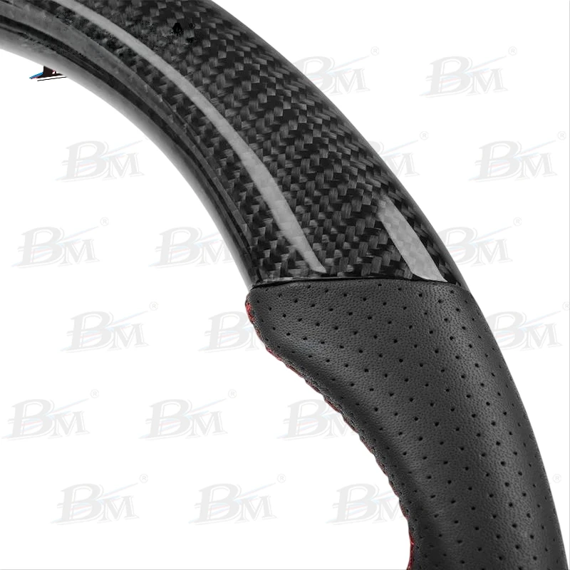 لفورد موستانج 2018 2019 2020 2021 2022 GT350 GT500 ألياف الكربون الحقيقية نظرة عجلة القيادة اكسسوارات السيارات مع عجلة التدفئة