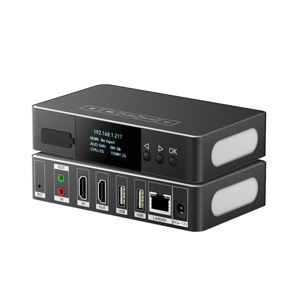LinkPi ENC1V3P Video Codec HDMI 4K30fps HD1080P Encoder NDI Decoder mit integriertem Tally POE Netzteil SRT RTMP H265 Unterstützung
