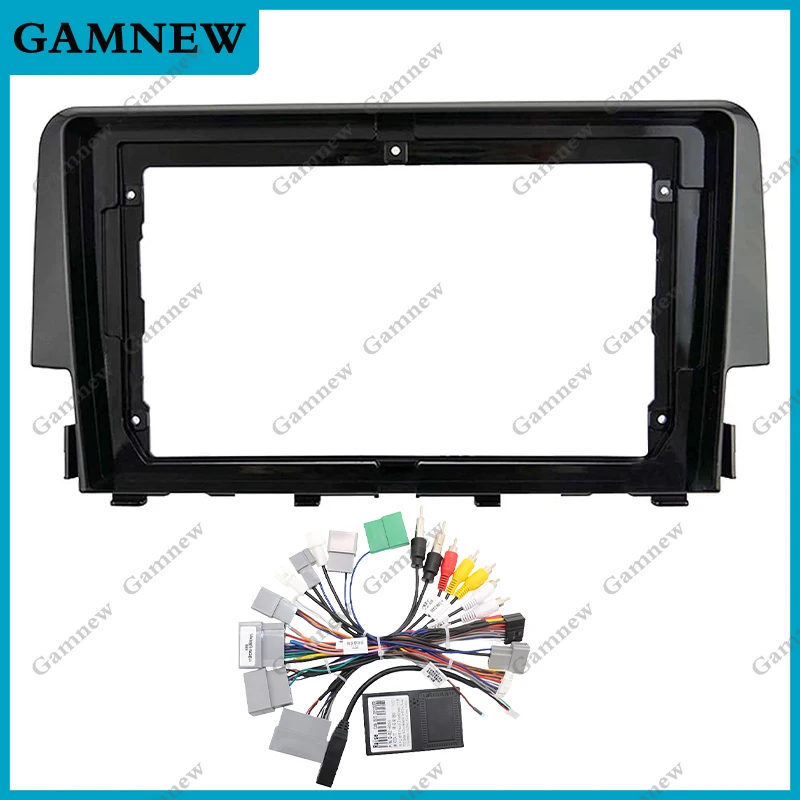 9 Inch Car Fascia Frame Adapter Canbus Box Decoder For Honda Civic 2016 Android Radio Dash Fitting Panel Kit