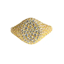 2023 Europe and America S925 silver plated 18K gold ring couple tail ring female simple and fashionable