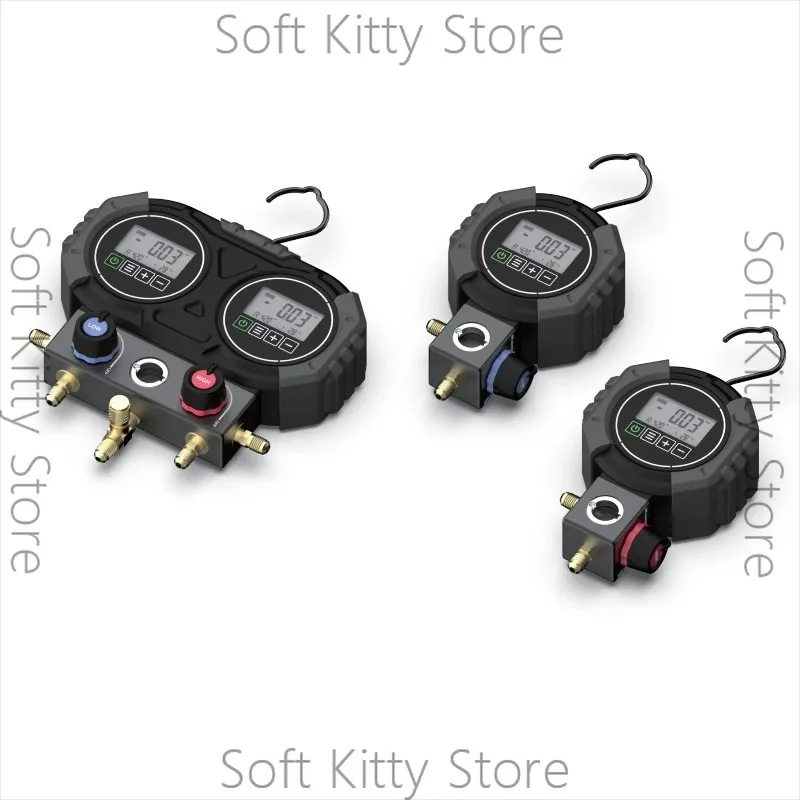 Digital HVAC Manifold Gauge Set for R134A/R410A/R1234YF/R290/R600