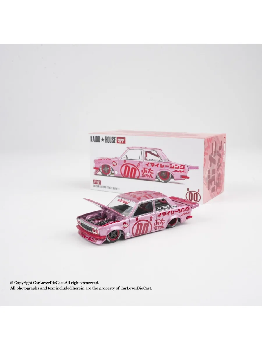Kaido House + MINIGT 1:64 Datsun 510 Pro Street Buta V1 Modèle de voiture