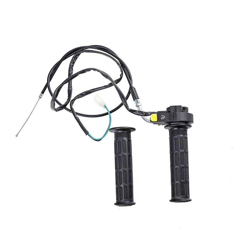Universal Motorcycle Handlebar Hand Grips Throttle Cable Kill Switch Set For 49cc-80cc Engine Parts Motorized Bicycle Push Bike