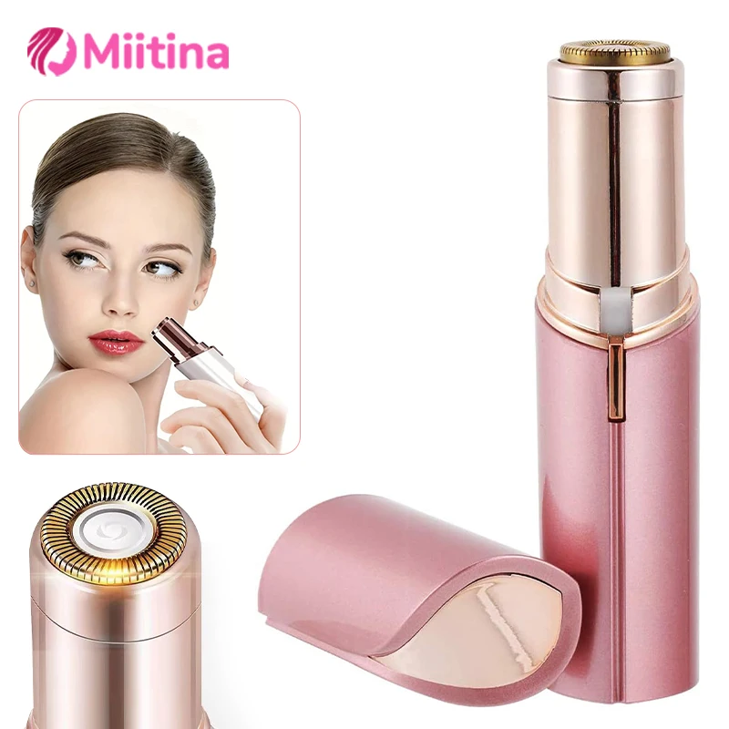 

Mini Electric Eyebrow Trimmer Lipstick Shape Painless Facial Sensitive Areas Bikini Depilator Trimmer Women Painless Razor Care