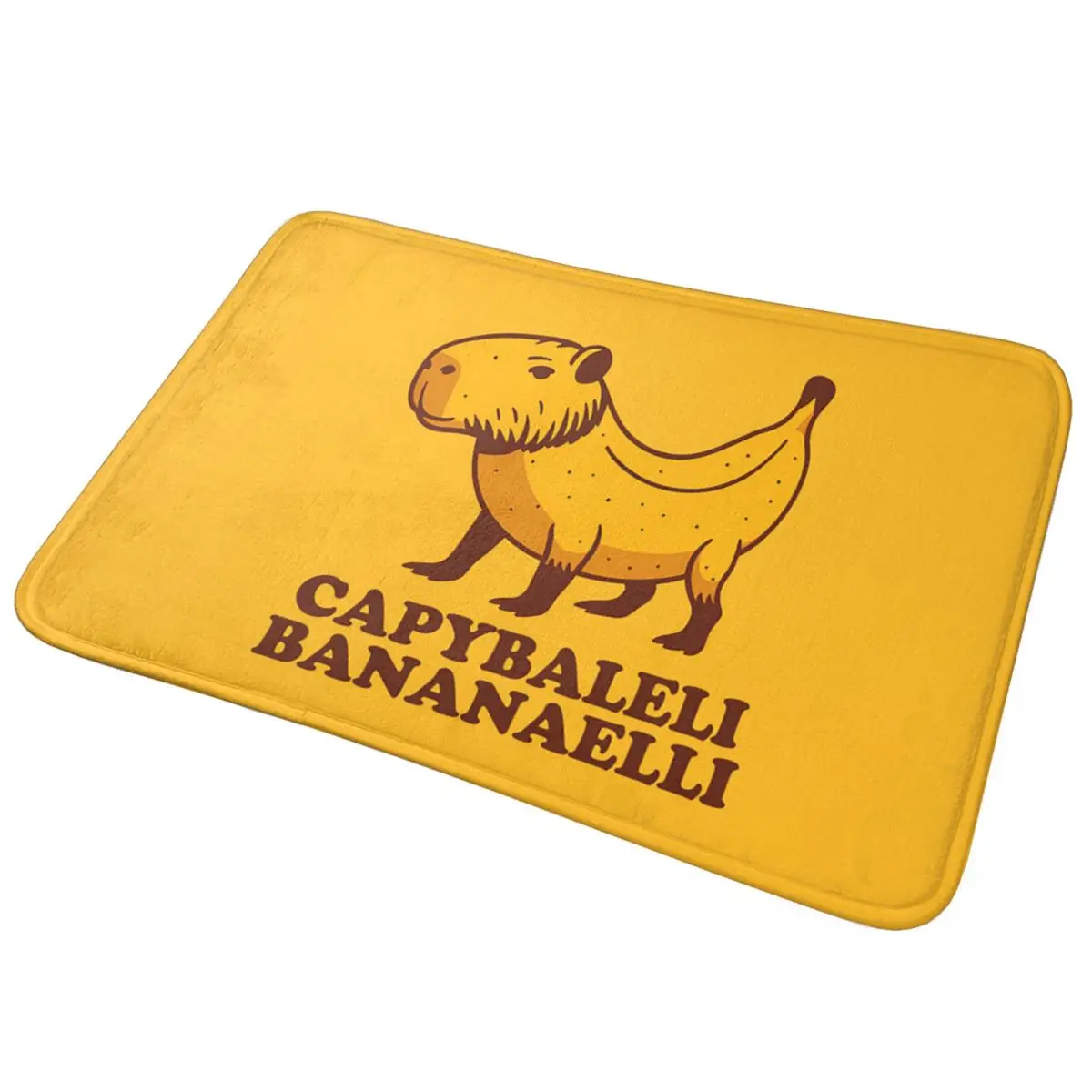 Capybaleli Bananaelli Italian Brainrot Banana Capybara Non-slip Doormat Floor Mat Carpet Rug for Kitchen Entrance Footpad Mats