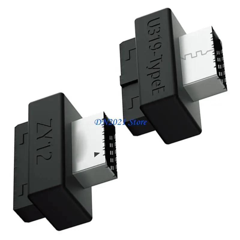 F3KE USB3.0 Adapters for 19Pin 20Pin to Type E Conversion Fast 5Gbps Speed Easy Installation ABS Metal Construction