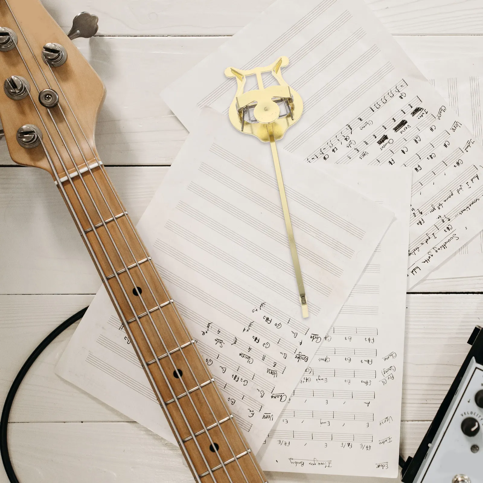 Lira portátil para trompeta, clip metálico para partituras de marcha, soporte para libros de música de fácil instalación, accesorios para trompeta, accesorios para instrumentos