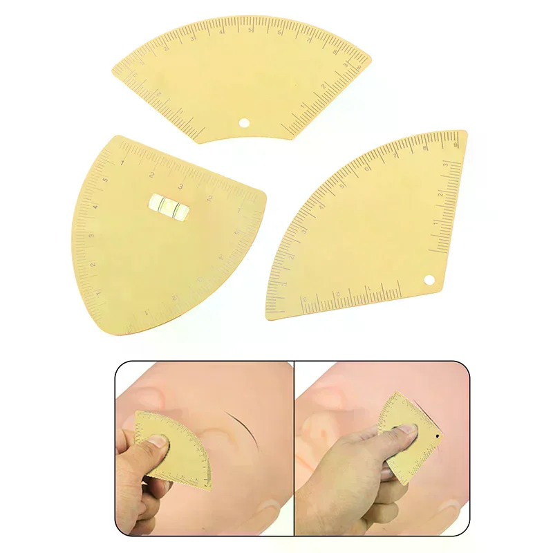 Linijka do rysowania brwi, szybki modelator brwi dla kobiet, narzędzie do szybkiego pozycjonowania brwi, akcesorium do tatuażu brwi.