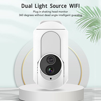 3MP HD Plug in Surveillance Camera 360 Degree Panoramic View Intelligent WIFI Dual Light Source Wireless Camera Security Camera