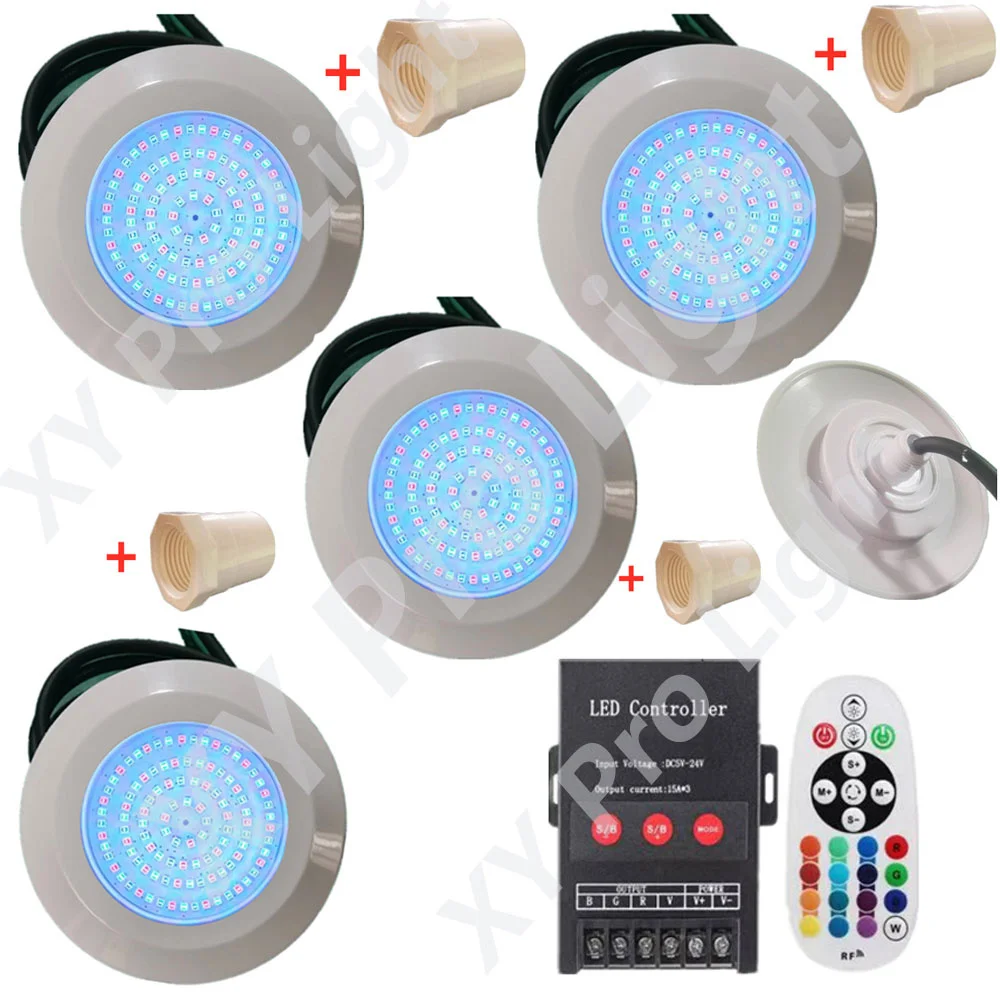 rgb led pool light com controle bluetooth e app cenas subaquaticas holofotes interiores e exteriores fontes e paisagens dc12v 12w 01