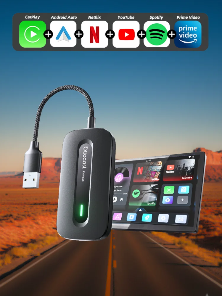 Ottocast Play 2 Video Express Android 12 AI Box Draadloze CarPlay Android Auto Netflix YouTube Video Streaming Adapter voor Audi Kia - afbeelding 2