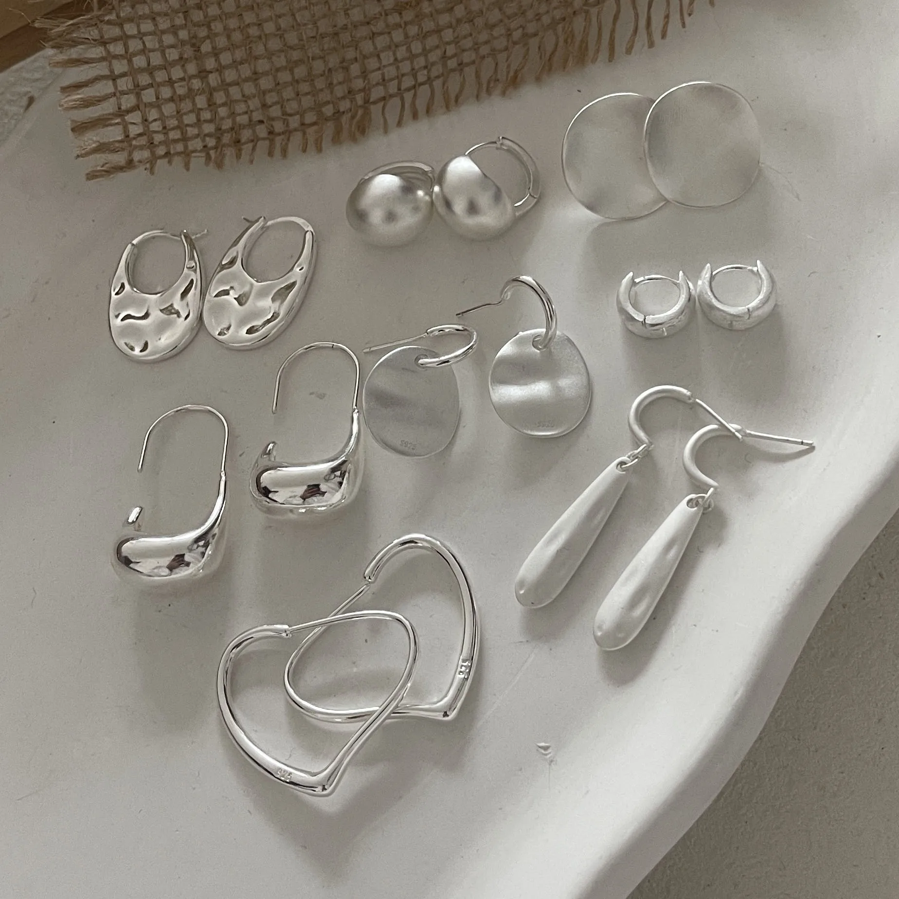 925 Sterling Silver Earrings For Women Trendy Simple Shinning Heart Earring Jewelry Prevent Allergy Party Christmas Accessories