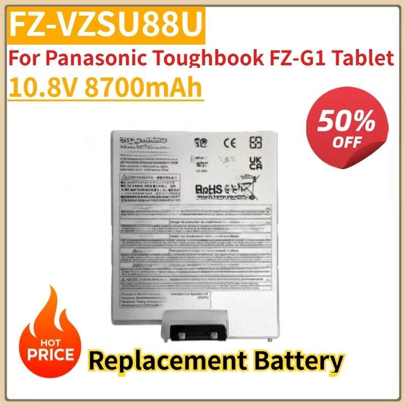 High Quality New FZ-VZSU88U Laptop Battery 10.8V 8700mAh for Panasonic Toughbook FZ-G1 Tablet