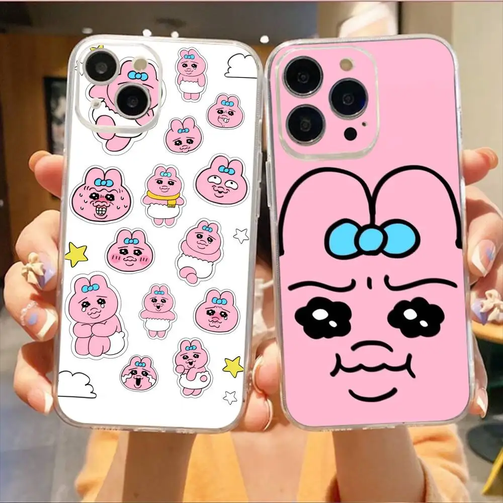 

Cartoon O-Opanchu Usagi Phone Case For iPhone17,16,15,14,13,12,11 Plus,Pro Max Soft Transparent Cover