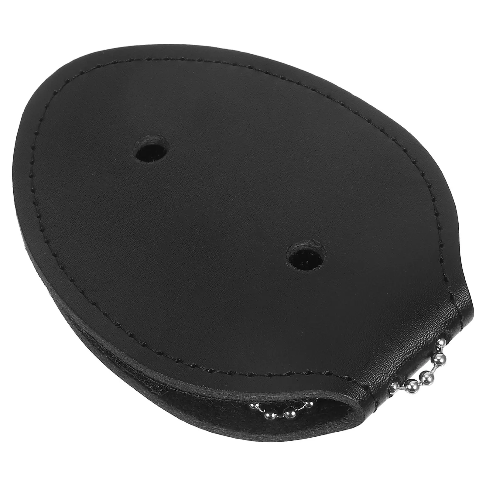 

1pcs Badge Holder: Universal Faux Id Card Holder With Chain Belt Clip For Work Security Name Tag Necklace Circular