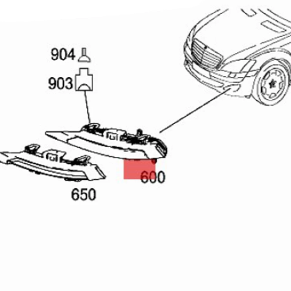 Autentico 1 Coppia Auto LED Fendinebbia DRL Luci diurne Assy Per Mercedes Benz W221 S63 AMG 2007-2013 A2218201356 A22182014