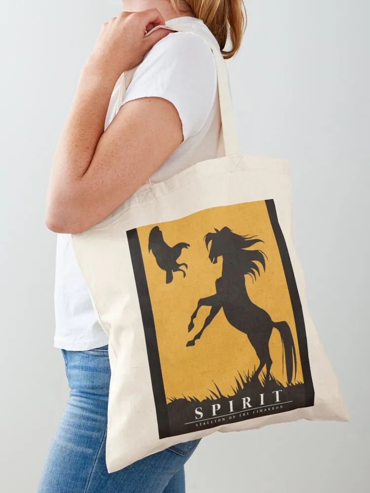 Spirit Stallion of the Cimarron Minimalist Graphic Tote shopper women female Cloth bags Canvas Tote