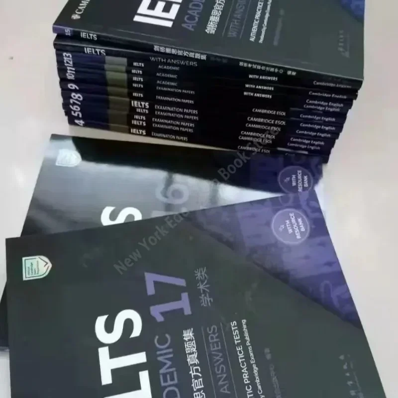 Two Purchasing options：Cambridge English IELTS 17(1 Book) and Academic IELTS 4-17 Speaking Listening Reading Writing Study Book