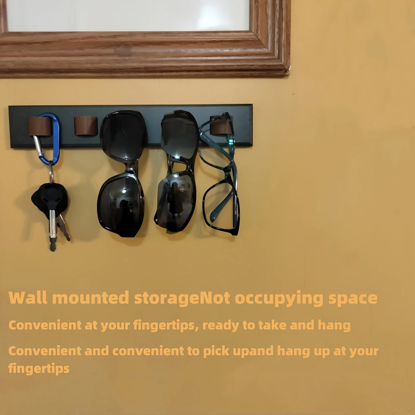 1pc Wooden Eyeglass Storage Rack Wall Mounted Eyeglass Rack Household Sunglasses Sunglasses Storage Rack Glasses Display