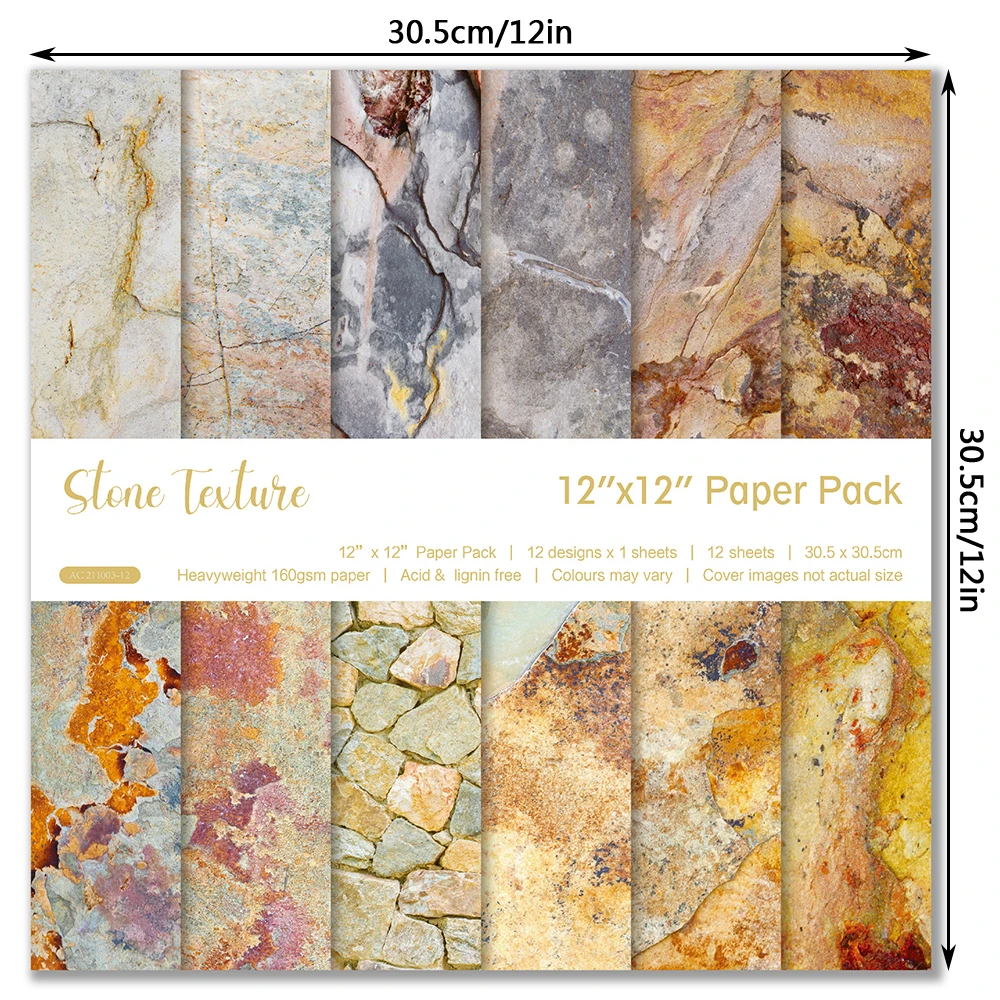 DIY 12 Sheets Hand Account Background Paper 12 Inches Scrapbooking Material Flower Watercolor Painting Album Scrapbook Papers