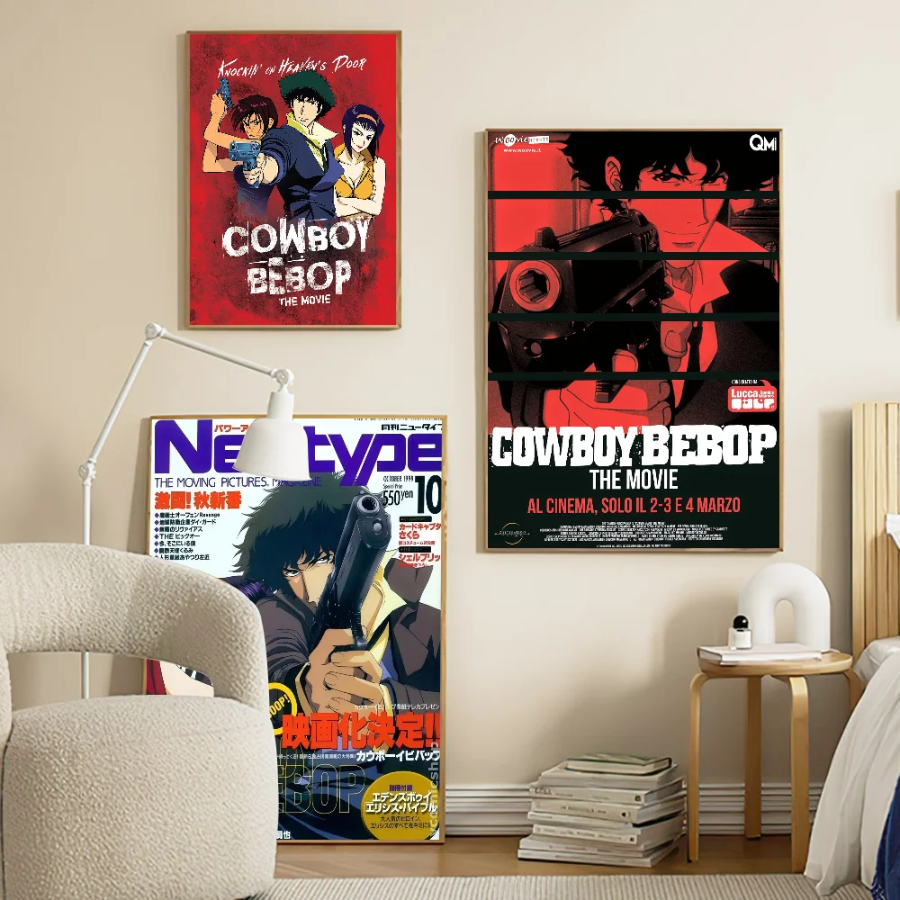 C-Cowboy B-Bebop Self-adhesive Art Poster Fancy Wall Sticker For Living Room Bar Decoration Vintage Decorative Painting