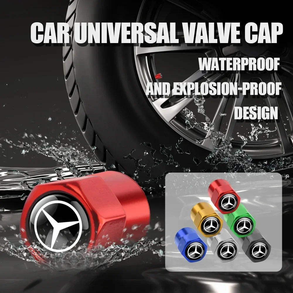 Nuevo 4 Uds tapas de válvula de neumático de rueda de coche cubiertas de vástago de aire accesorios para Mercedes Benz GLC63 GLC43 GLC250 GLC300 X253 C253 W253 S W212