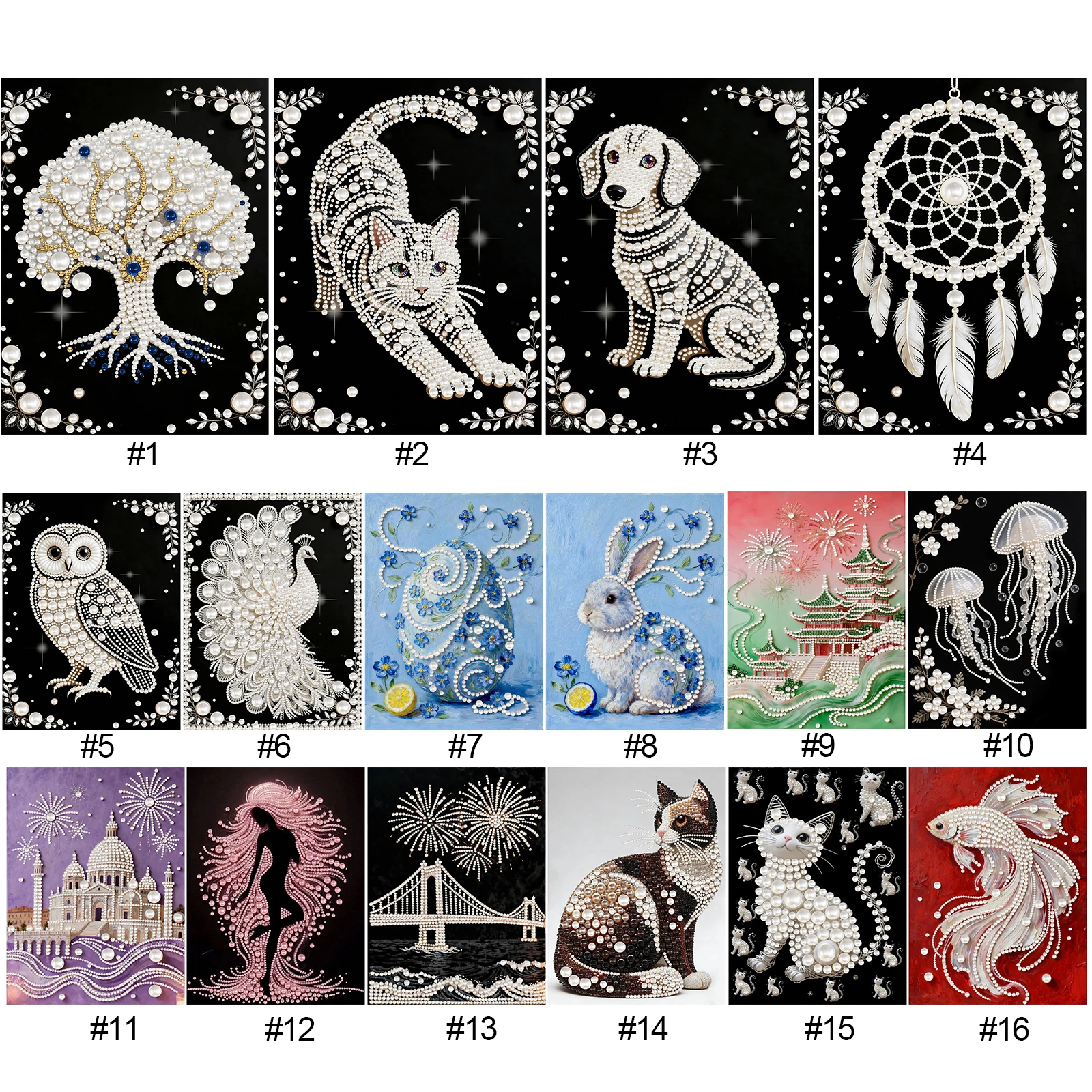 

DIY Pearl Painting Kit 30x40cm Pearl Painting Art Kits No Frame for Adults/Beginners Gift Home Decor