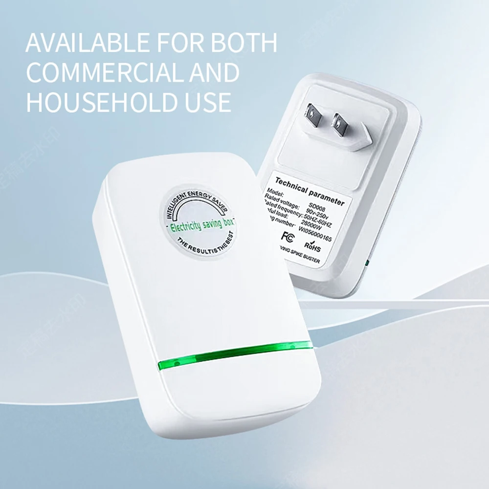 

Pro Power Save Strom Energie Stromsparbox Smart Power Saver US auf EU-Steckeradapter 90V-250V für Home FactoryOffice