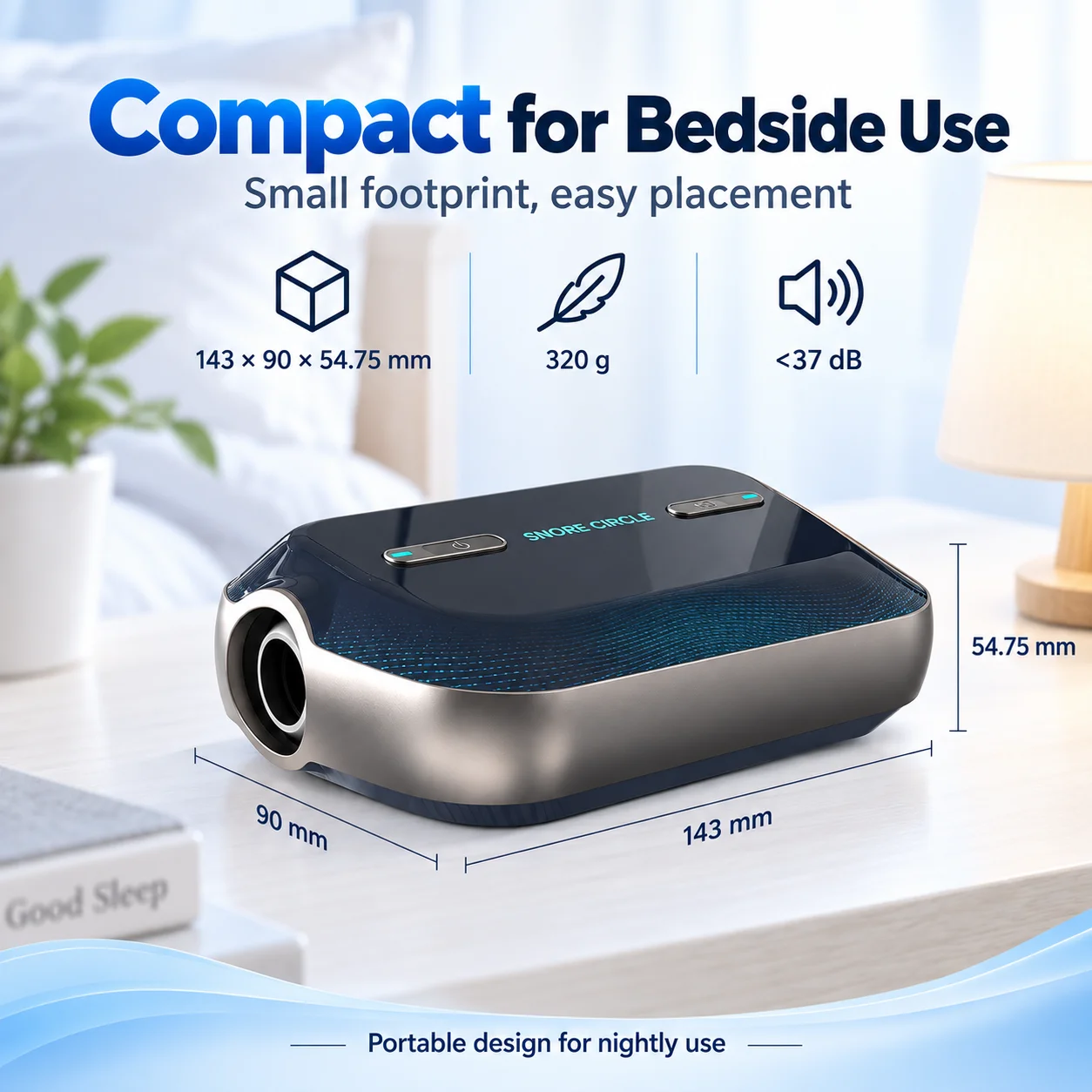 Resoxy Auto CPAP Machine Portable For Travel Sleep Apnea CPAP Machine Anti Snoring OSA Respirator with CPAP Mask Mini Ventilator