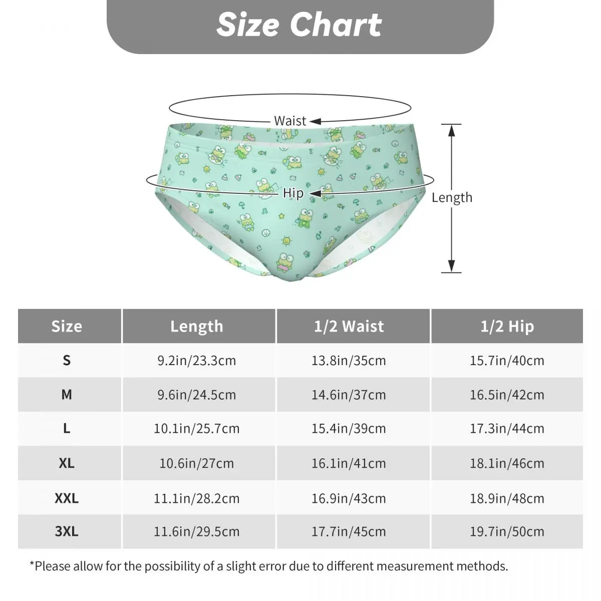 Custom Men\'s Keroppi Manga Men Brief Panties Male Stretch Cartoon   Underwear Underpants