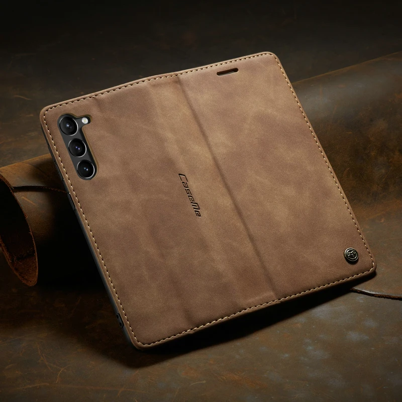 leather Flip Case For Samsung Galaxy S23 S22 Ultra S21 Plus A51 A71 A81 A91 A21S A31 A41 A02 A30 A53 A22 A32 A12 Wallet Cover