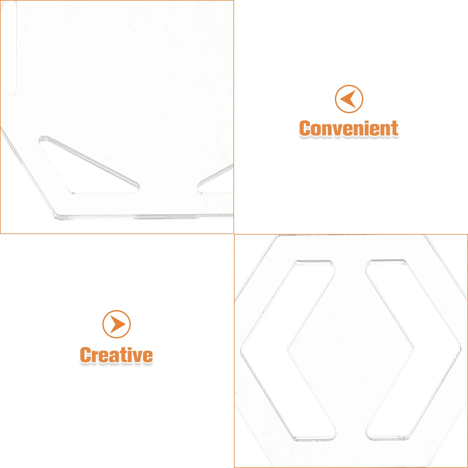5Pcs Acrylic Quilting Templates Hexagon Patchwork Tools Transparent Reusable for DIY Sewing Cutting Craft Quilting Stencils view 2