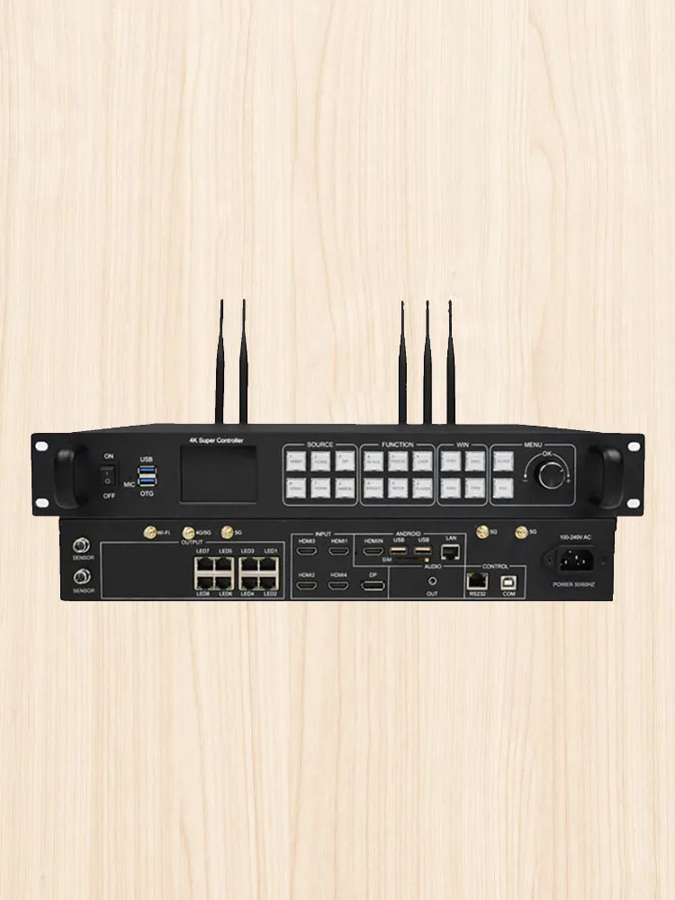 HD-A7 Full Color Synasynchrony e Assynchronous Video Led Display Control System Box Suporte Saída De Áudio