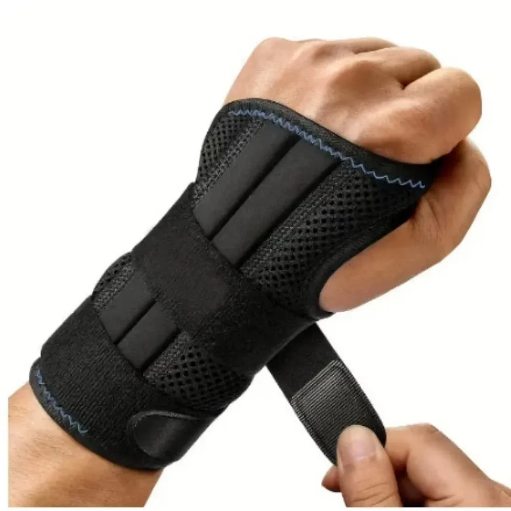 Wrist Stabilizer Brace for Carpal Tunnel Wrist Support Splint with 3 Stays Adjustable Wrist Protector Tendonitis Arthritis Pain