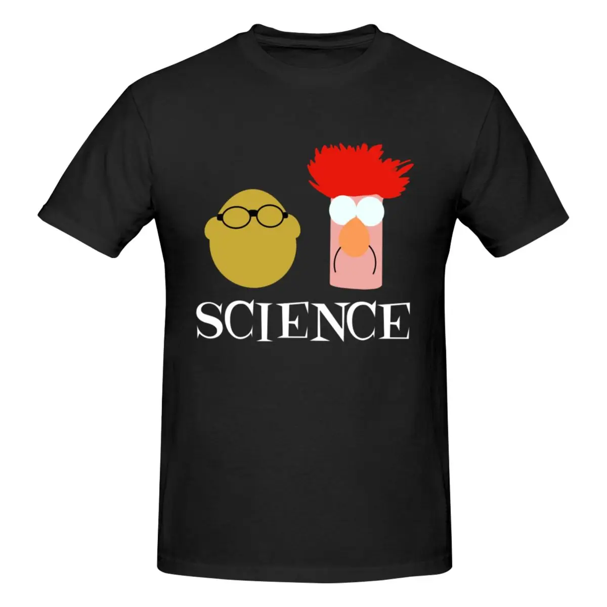 Science With Bunsen And Beaker Men T-Shirt Fashion Oversized T Shirts Men's Round Neck Cotton Tees Short Summer Male